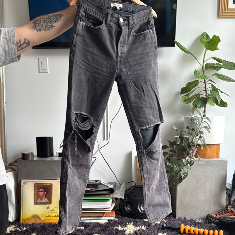 Re/Done Black High Rise Jeans